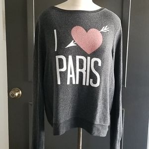 Wildfox I Heart Paris Sweatshirt Size Large